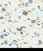 Seabrook Designs Florale Trail French Blue Wallpaper
