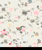 Seabrook Designs Florale Trail Cranberry & Blue Bell Wallpaper