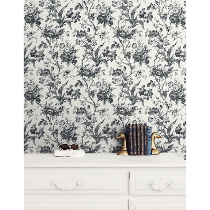 Seabrook Designs En Rose Poppy Seed Wallpaper image 2 of 2