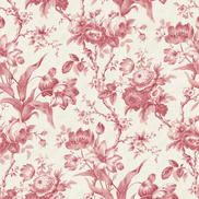 Seabrook Designs En Rose Cranberry Wallpaper