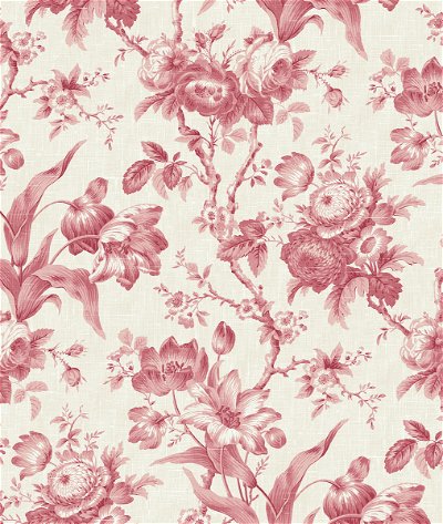 Seabrook Designs En Rose Cranberry Wallpaper