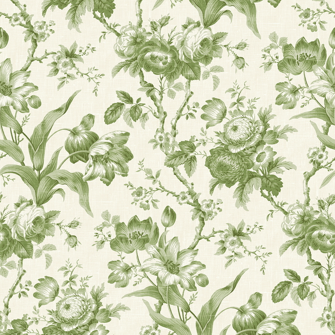 Seabrook Designs En Rose Pomme Wallpaper image 1 of 2