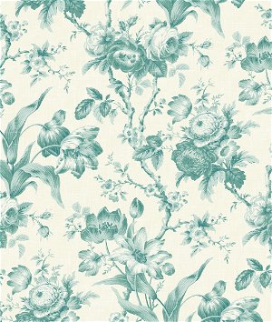Seabrook Designs En Rose Minty Meadow Wallpaper
