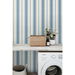 Seabrook Designs Eliott Linen Stripe Blue Bell Wallpaper thumbnail image 3 of 3