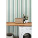 Seabrook Designs Eliott Linen Stripe Minty Meadow Wallpaper thumbnail image 3 of 3