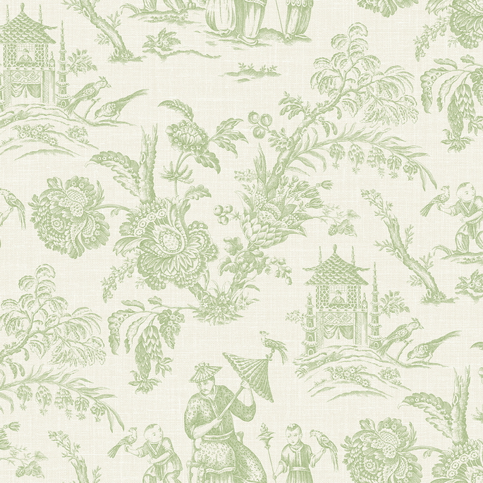 Seabrook Designs Colette Chinoiserie Herb Wallpaper image 1 of 3