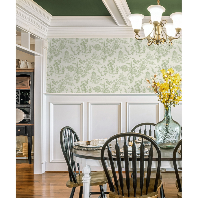 Seabrook Designs Colette Chinoiserie Herb Wallpaper image 2 of 3