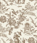 Seabrook Designs Colette Chinoiserie Hickory Smoke Wallpaper