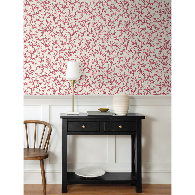 Seabrook Designs Corail Antique Ruby Wallpaper image 2 of 2