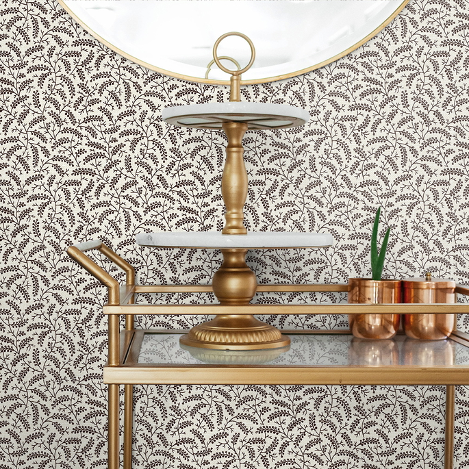 Seabrook Designs Cossette Hickory Smoke Wallpaper image 3 of 3