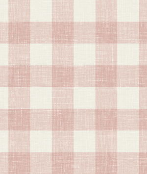Seabrook Designs Bebe Gingham Rustic Rouge Wallpaper