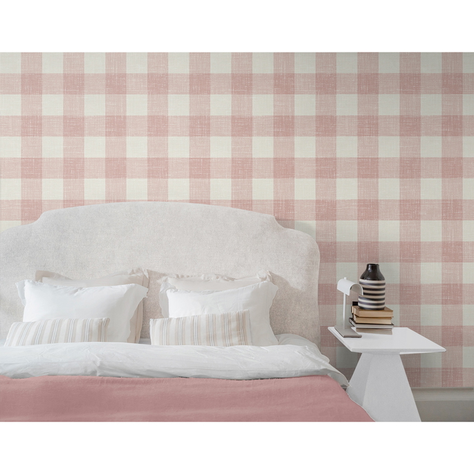 Seabrook Designs Bebe Gingham Rustic Rouge Wallpaper image 2 of 2