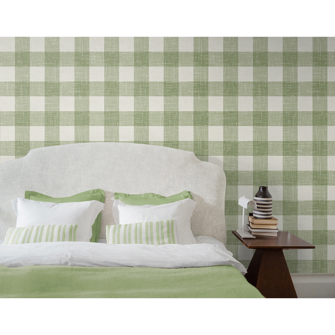 Seabrook Designs Bebe Gingham Herb Wallpaper image 2 of 3