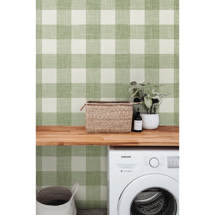 Seabrook Designs Bebe Gingham Herb Wallpaper image 3 of 3