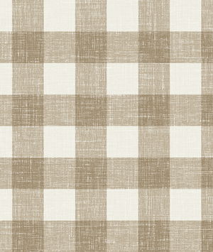 Seabrook Designs Bebe Gingham Driftwood Wallpaper