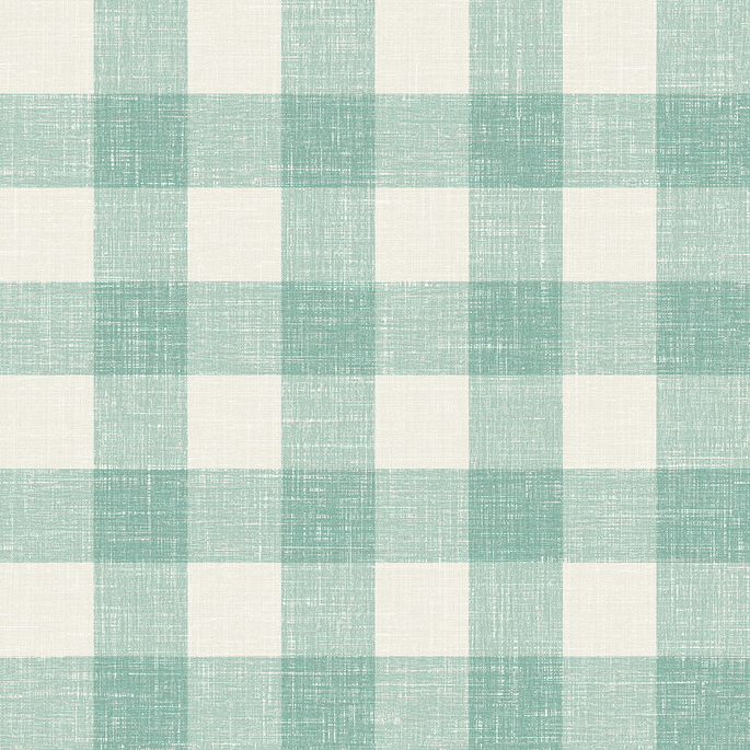 Seabrook Designs Bebe Gingham Minty Meadow Wallpaper image 1 of 3