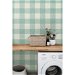 Seabrook Designs Bebe Gingham Minty Meadow Wallpaper thumbnail image 3 of 3