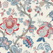 Seabrook Designs Bernadette Linen French Blue & Antique Ruby Fabric