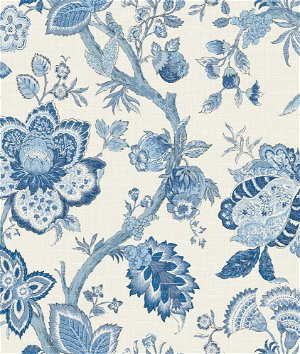 Seabrook Designs Bernadette Linen French Blue Fabric