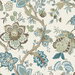 Seabrook Designs Bernadette Linen Hickory Smoke & Blue Bell Fabric