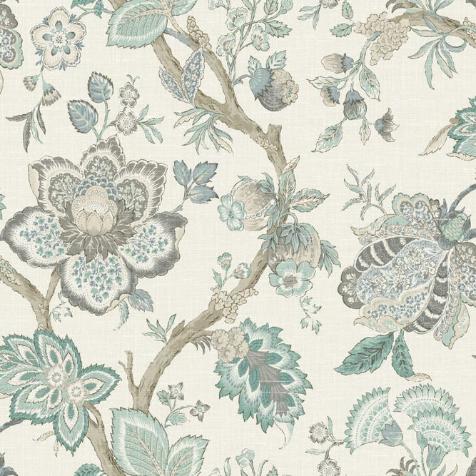 Seabrook Designs Bernadette Linen Summer Sky &amp; French Blue Fabric