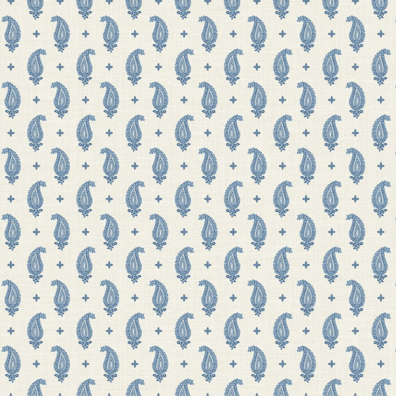 Seabrook Designs Maia Linen French Blue Fabric