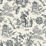 Seabrook Designs Chinoiserie Linen Poppy Seed Fabric