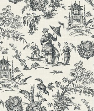 BWM Brown Toile Fabric By The Yard