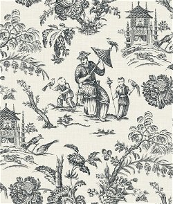Seabrook Designs Chinoiserie Linen Poppy Seed