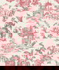 Seabrook Designs Chinoiserie Linen Antique Ruby Fabric