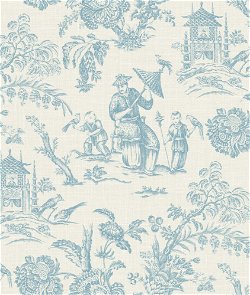 Seabrook Designs Chinoiserie Linen Blue Bisque