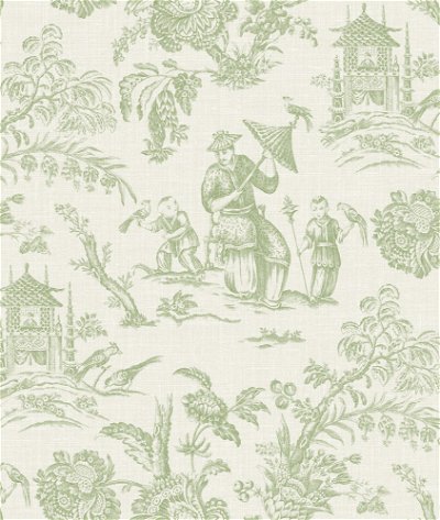 Seabrook Designs Chinoiserie Linen Herb Fabric