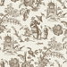 Seabrook Designs Chinoiserie Linen Hickory Smoke Fabric