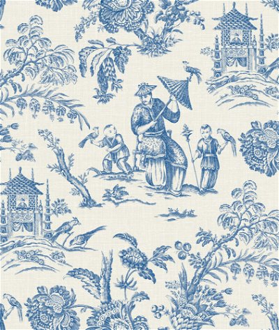 Seabrook Designs Chinoiserie Linen Denim Wash Fabric