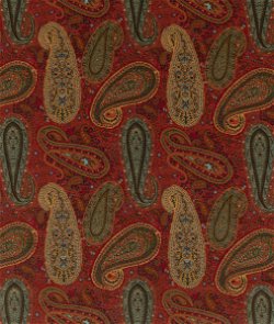 Mulberry Peregrine Paisley Velvet Teal/Red