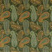 Mulberry Peregrine Paisley Velvet Emerald Fabric