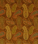 Mulberry Peregrine Paisley Velvet Spice Fabric