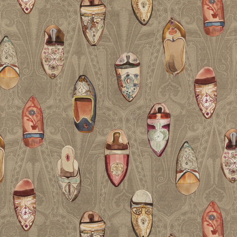 Mulberry Babouches Antique Fabric