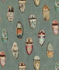 Mulberry Babouches Teal Fabric