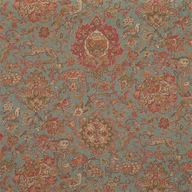 Mulberry Wild Things Teal Fabric