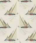 Mulberry Round The Island Red/Blue Fabric