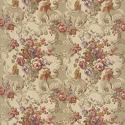 Mulberry Floral Rococo Red/Plum Fabric