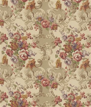 Mulberry Floral Rococo Red/Plum Fabric