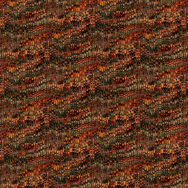 Mulberry End Paper Velvet Red/Green Fabric