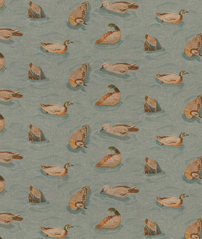 Mulberry Duck Pond Teal Fabric
