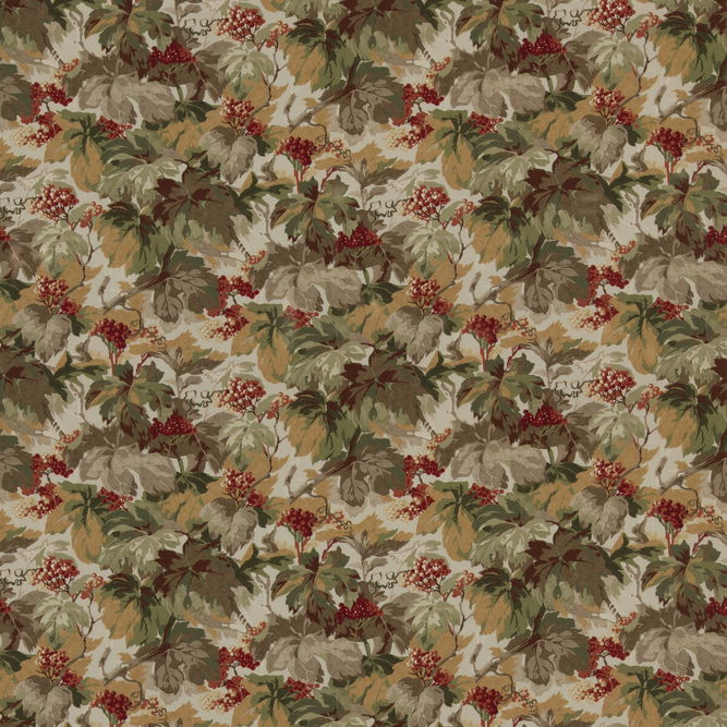 Mulberry Country Walk Red/Green Fabric