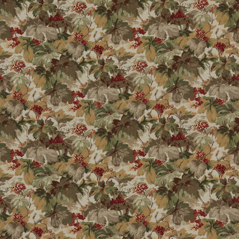 Mulberry Country Walk Red/Green Fabric