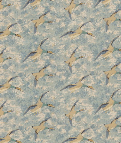 Mulberry Forest Ducks Blue Fabric