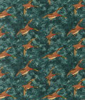 Mulberry Forest Ducks Velvet Teal Fabric