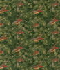 Mulberry Forest Ducks Velvet Emerald Fabric